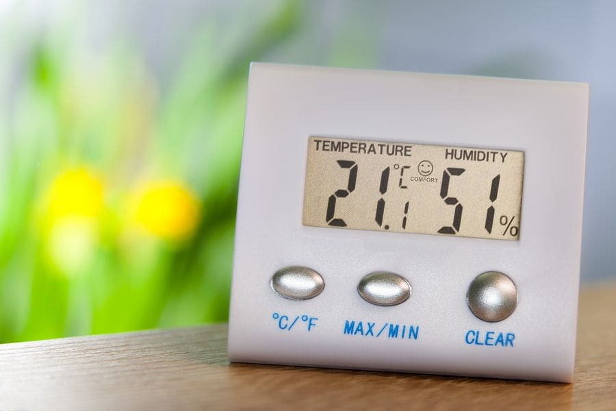 Temperature and humidity level monitor