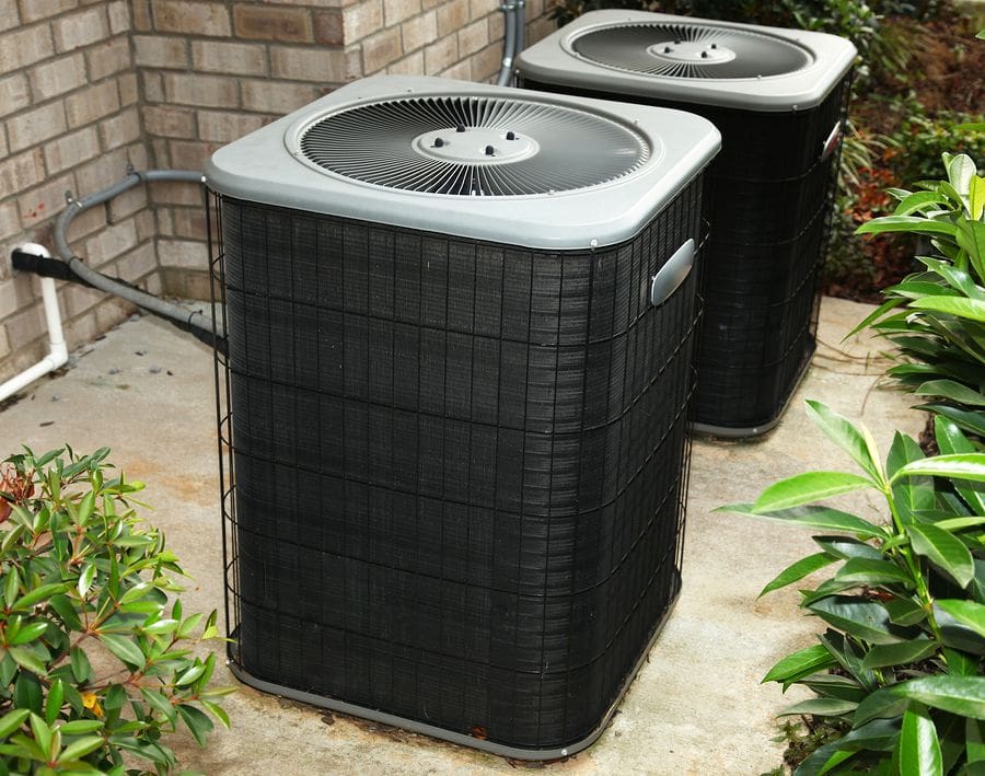 Air conditioning units outside a Houston home