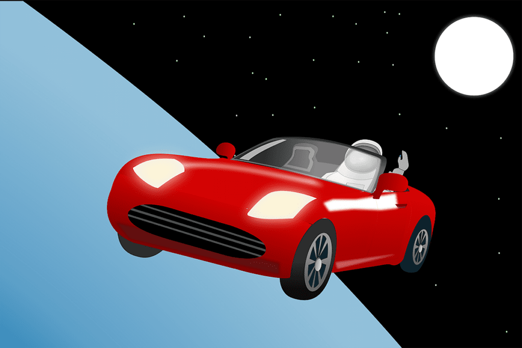 Car in space